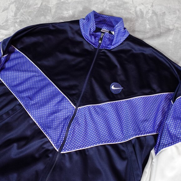 Vintage Nike Basketball Track Jacket Mens XL (Fits 2XL) Boxy Fit Sports 90s - Picture 2 of 10